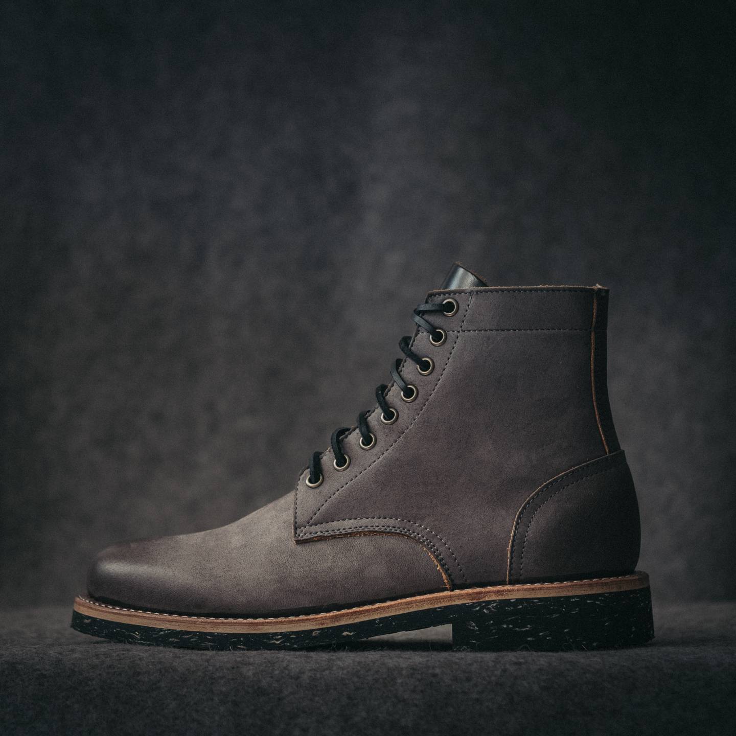 Carbon Bark Veg Retan Trench Boot - Detail Image Two