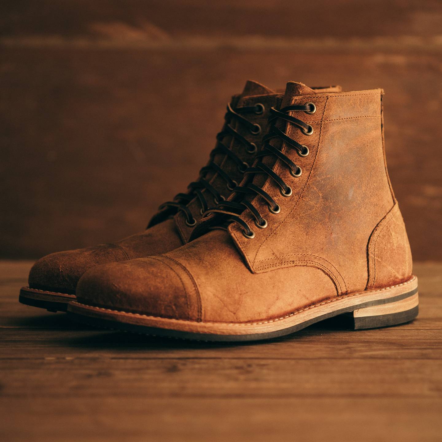 Coach Waxy Mohawk Cap-Toe Trench Boot - Detail Image One