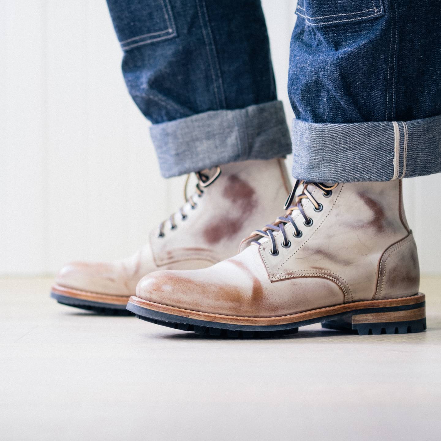 Whitewash Overdye Abetone Trench Boot - Detail Image Two