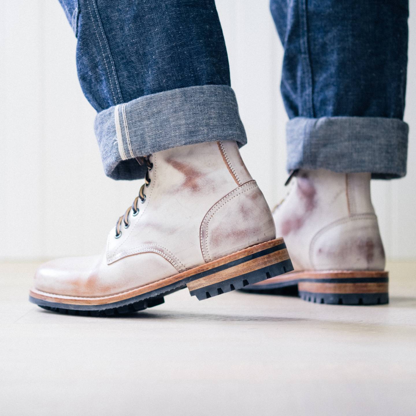 Whitewash Overdye Abetone Trench Boot - Detail Image One