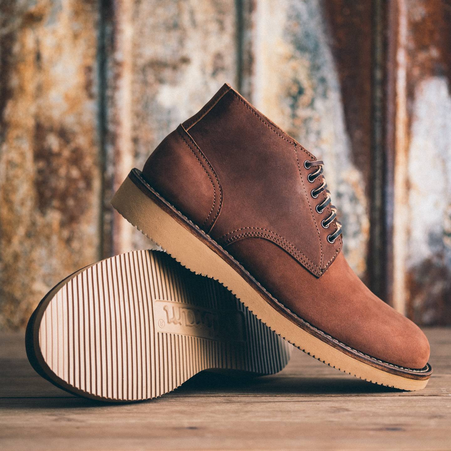 Tobacco Chamois Trench Chukka - Detail Image One
