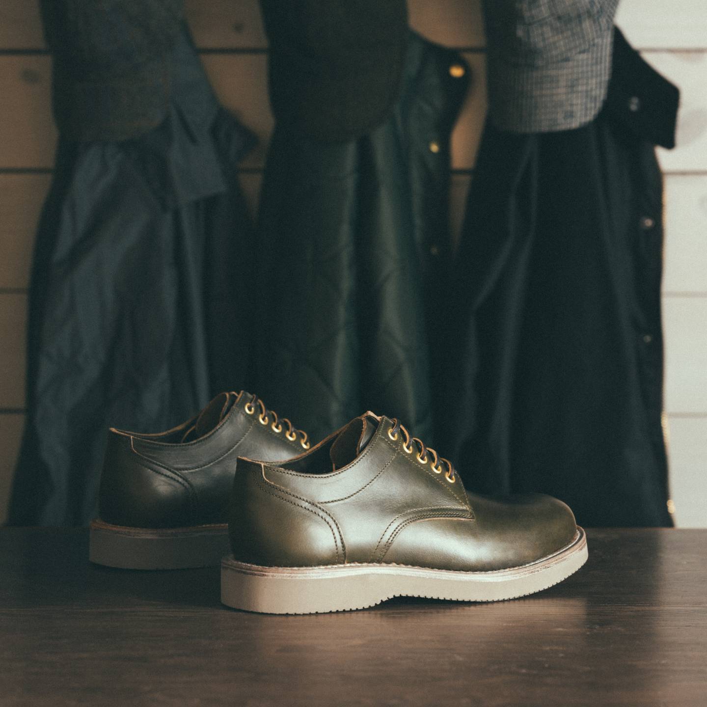 Greener Pastures Chromexcel Trench Oxford - Detail Image Two