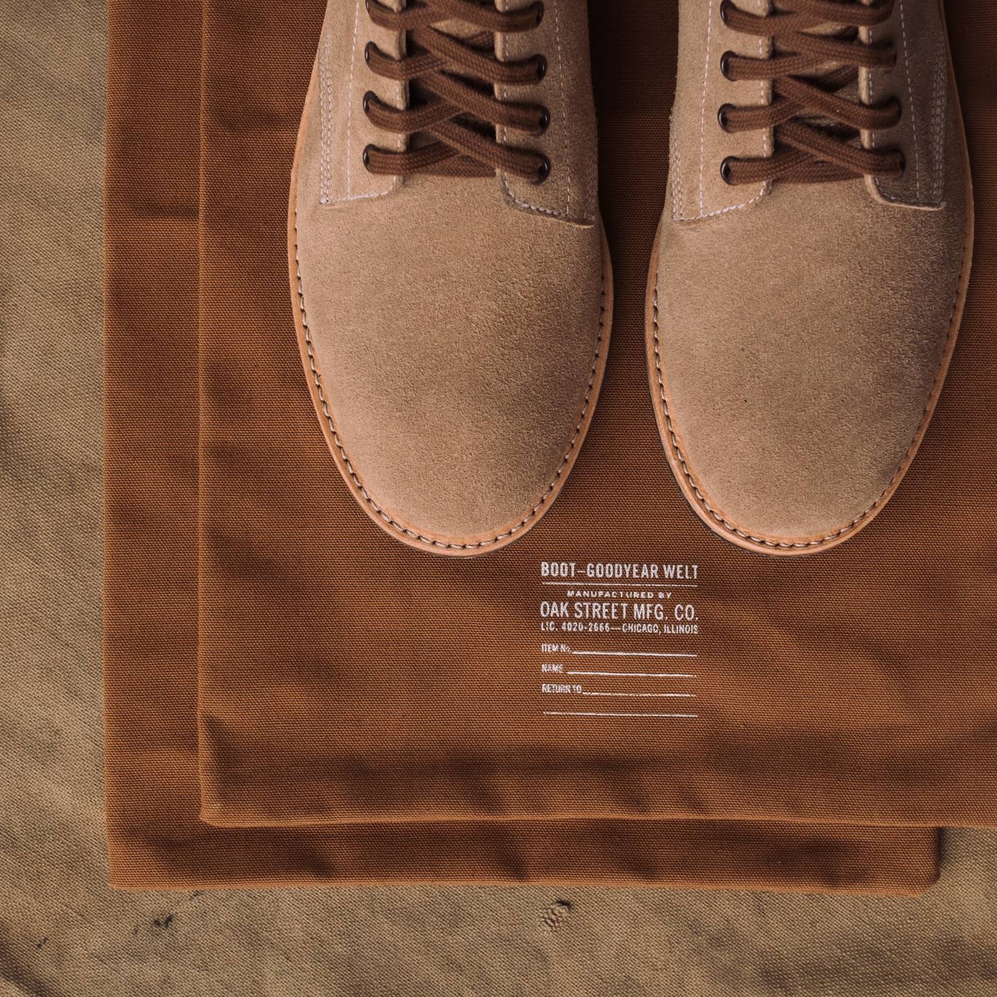 Natural Chromexcel Roughout U.S.N. Field Shoe (N-1) - Detail Image Two