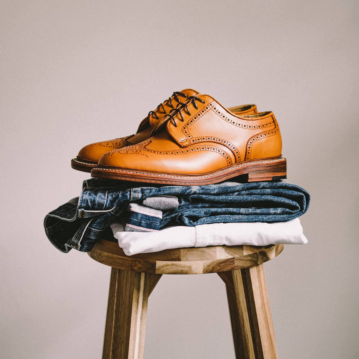 Bourbon French Calf Wingtip - Detail Image One