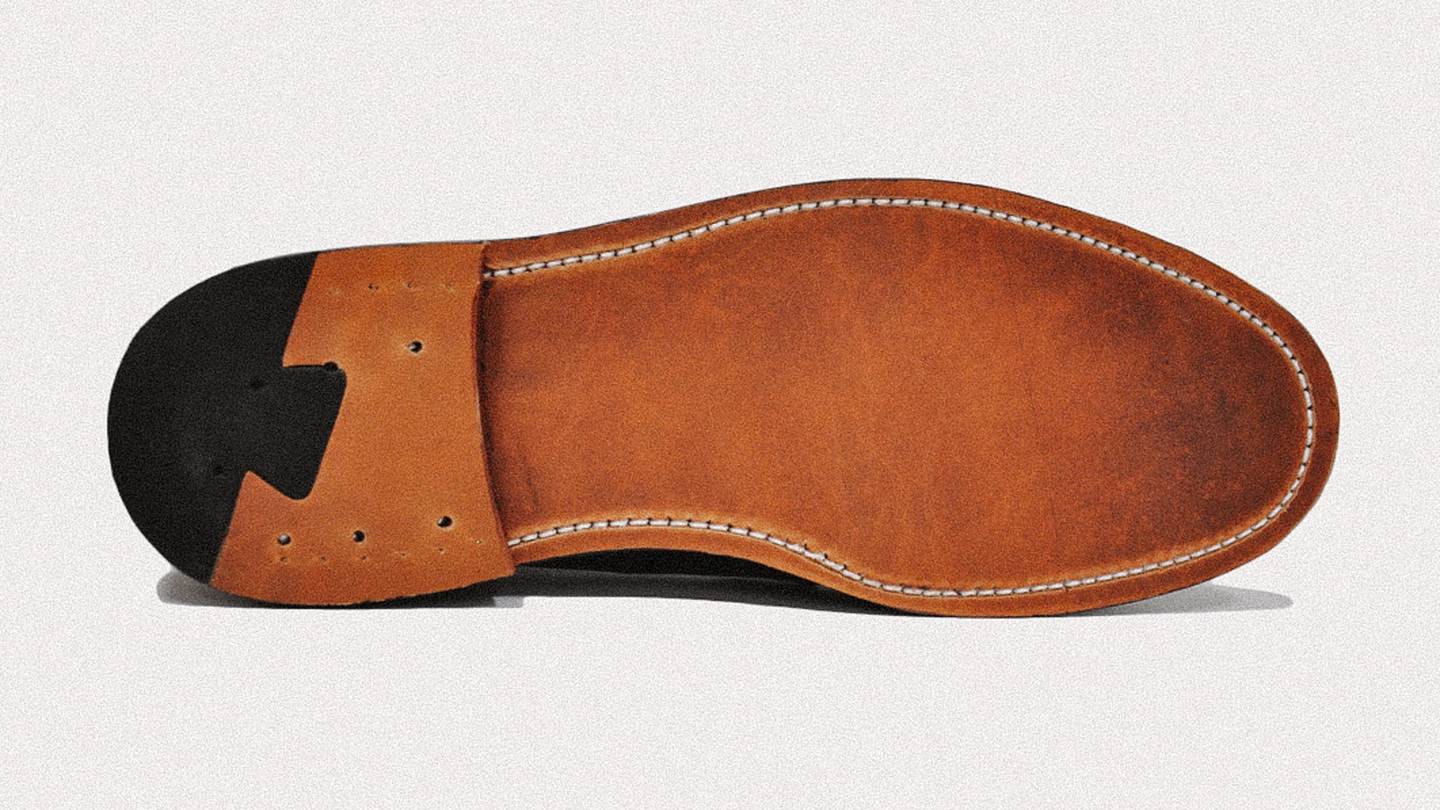 Natural Chromexcel Plain Toe Blucher - Detail Image Three