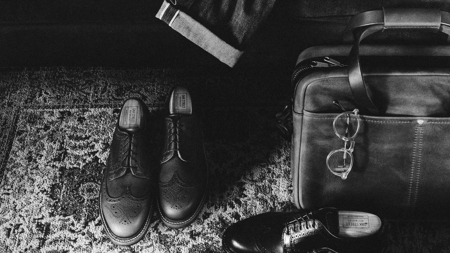 Brush Brown Waxed Canvas Utility Briefcase - Detail Image Three