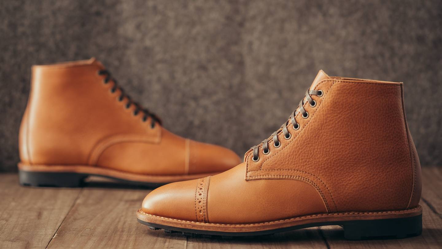 No. 2 Tan Hashimoto Cap-Toe Lakeshore Boot - Detail Image Three