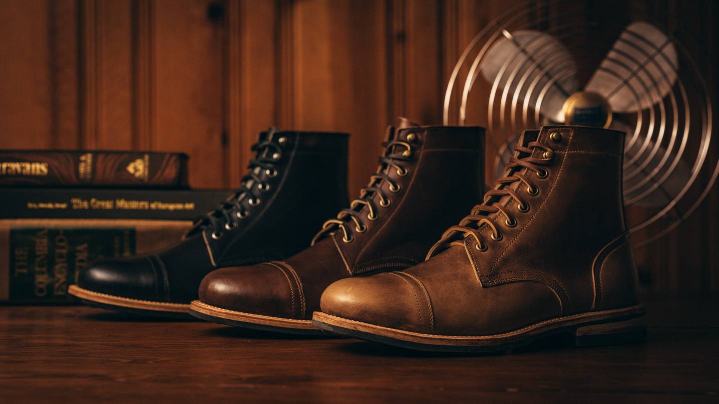 Black Chromexcel Cap-Toe Trench Boot - Detail Image Three