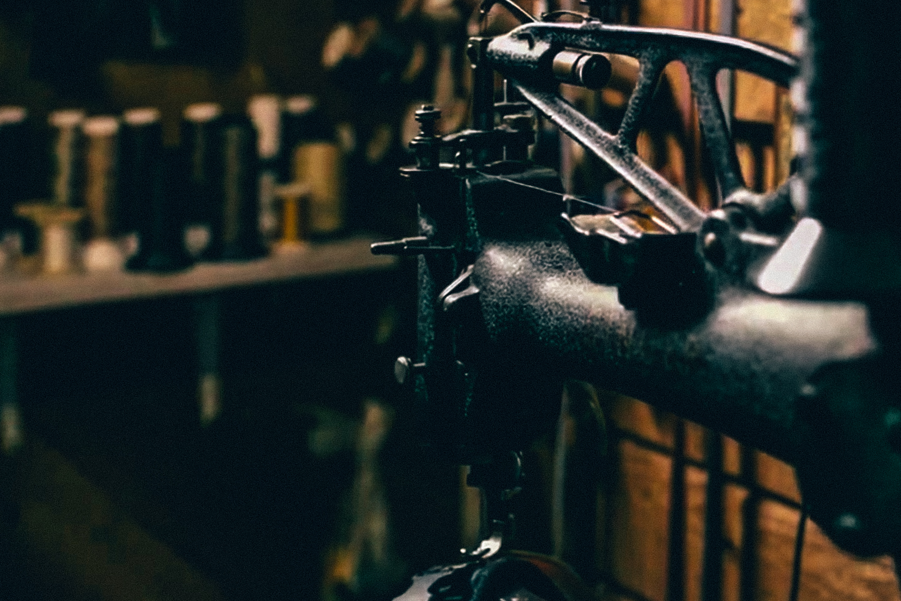 A stitching machine behind the scenes at Oak Street Bootmakers